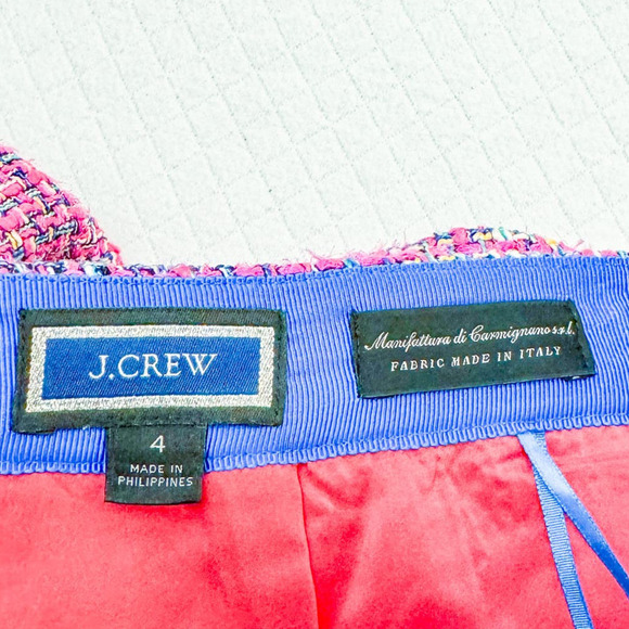 J. Crew Woven Knit Pencil Skirt Italian Fabrics Size 4 - Picture 6 of 7